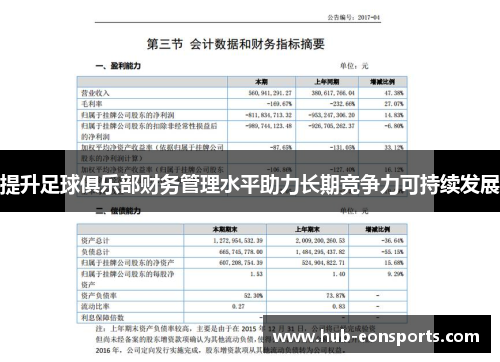 提升足球俱乐部财务管理水平助力长期竞争力可持续发展