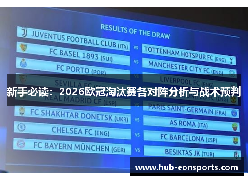 新手必读：2026欧冠淘汰赛各对阵分析与战术预判